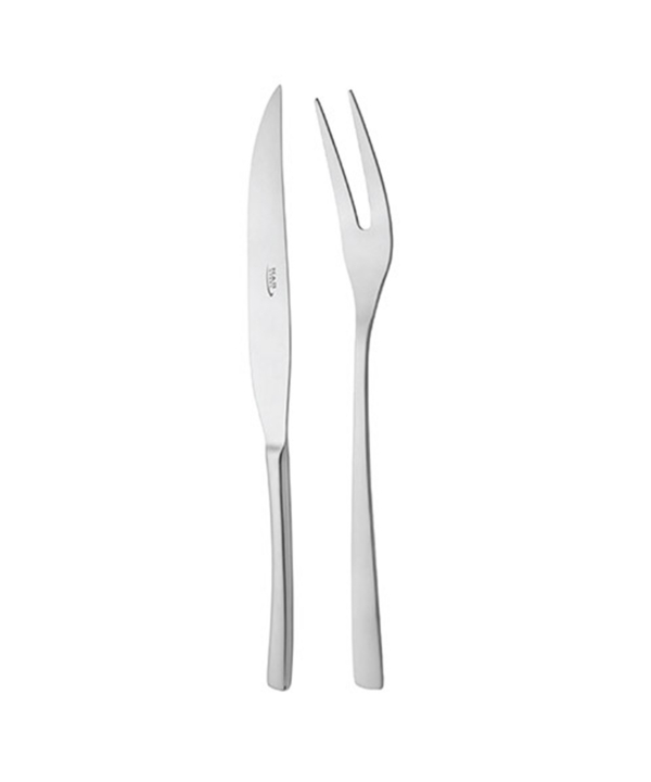 سرویس قاشق و چنگال ??? پارچه فلورانس براق جعبه چوبی پایه‌دار ناب استیل Nabsteel کد 8812
