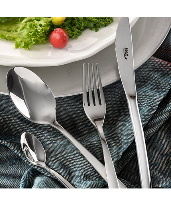 سرویس قاشق و چنگال ??? پارچه فلورانس براق جعبه کادویی ناب استیل Nabsteel کد 8812