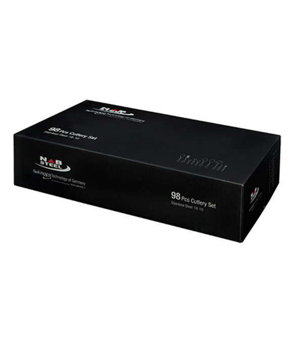 سرویس قاشق و چنگال ?? پارچه فلورانس براق جعبه کادویی ناب استیل Nabsteel کد 8812