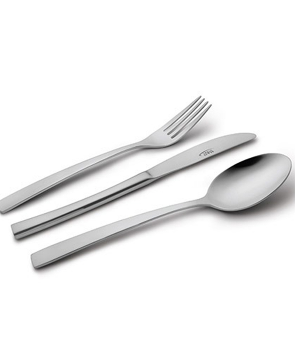 سرویس قاشق و چنگال ?? پارچه فلورانس براق جعبه چوبی سفید ناب استیل Nabsteel کد 8812