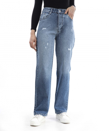 شلوار جین نیم بگ زنانه بالون Balloon کد 4478