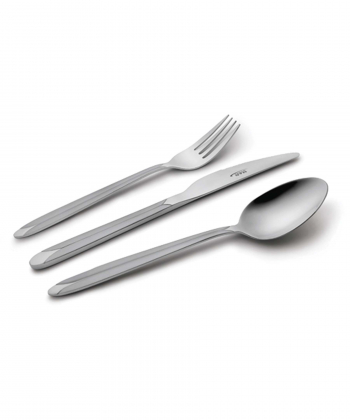 سرویس قاشق و چنگال 116 پارچه پالرمو مات جعبه چوبی سفید ناب استیل Nabsteel کد 1612