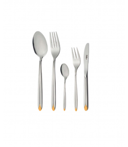 سرویس قاشق و چنگال 30 پارچه پالرمو دورطلایی جعبه کادویی ناب استیل Nabsteel کد 1612