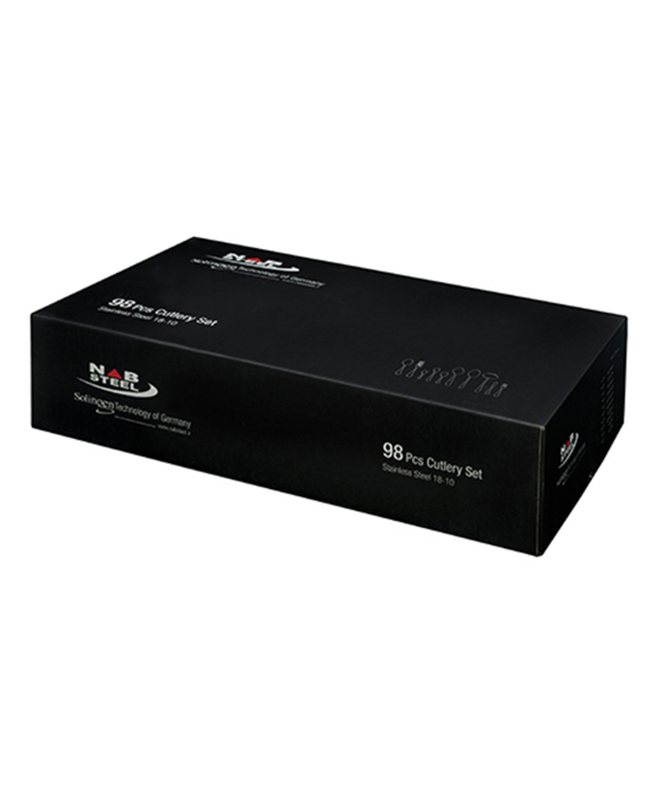 سرویس قاشق و چنگال ?? پارچه فلورانس طلایی PVD جعبه کادویی ناب استیل Nabsteel کد 8812