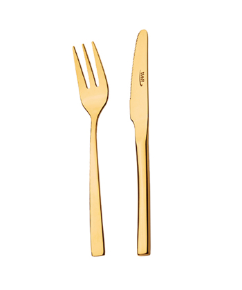سرویس قاشق و چنگال 116 پارچه فلورانس طلایی PVD جعبه کادویی ناب استیل Nabsteel کد 8812