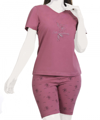 ست تیشرت و شلوارک زنانه سیلکا کد 46