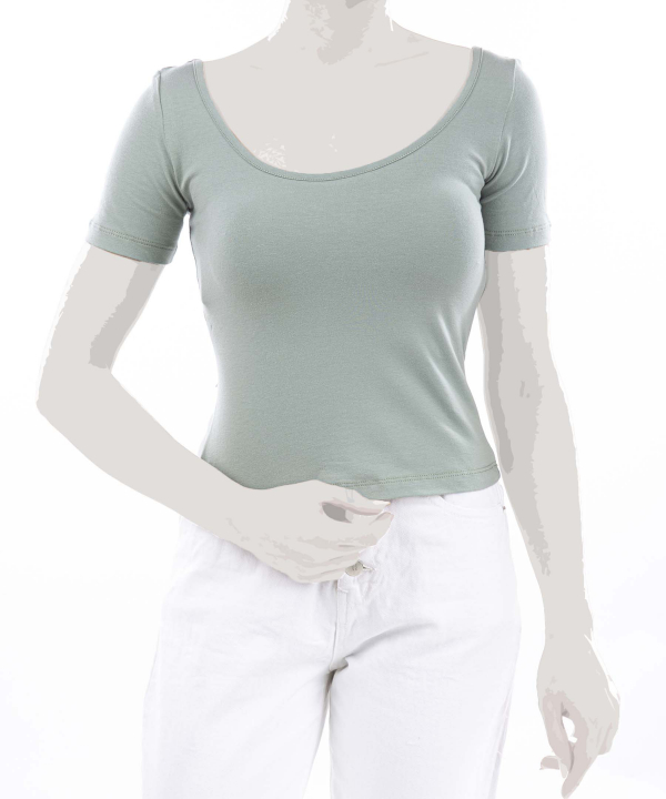 تیشرت آستین کوتاه نخی زنانه جوتی جینز مدل 32773733