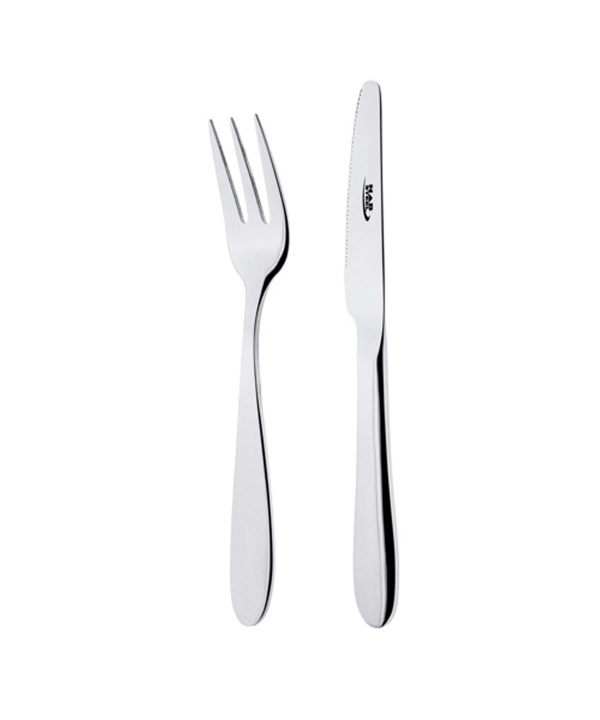 سرویس قاشق و چنگال ?? پارچه ورونا براق جعبه چوبی سفید ناب استیل Nabsteel کد 2412