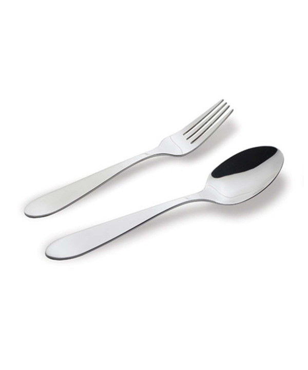 سرویس قاشق و چنگال ?? پارچه ورونا براق جعبه چوبی سفید ناب استیل Nabsteel کد 2412
