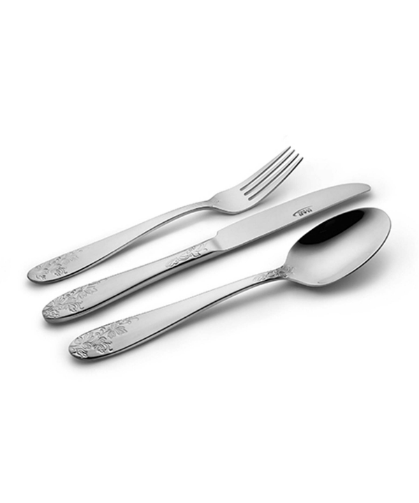 سرویس قاشق و چنگال 136 پارچه امپریال براق جعبه چوبی پایه‌دار ناب استیل Nabsteel کد 1312