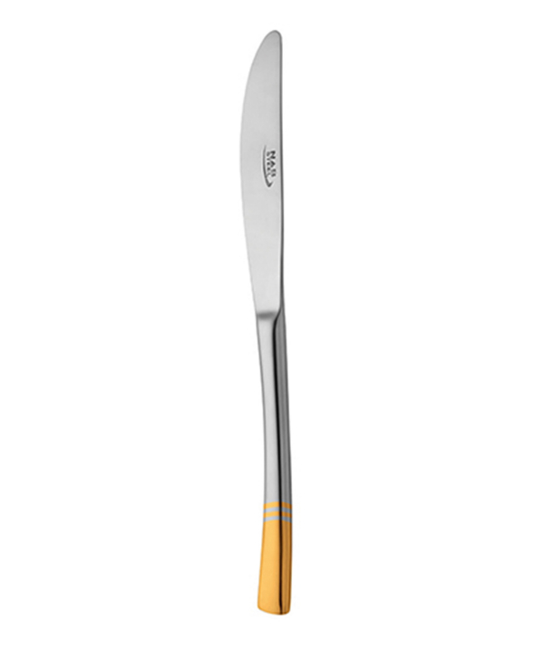 سرویس قاشق و چنگال 136 پارچه فلورانس دورطلایی جعبه چوبی پایه‌دار ناب استیل Nabsteel کد 8812