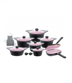 سرویس قابلمه 2+15 پارچه طرح کره ای C ام جی اس MGS کد 4218
