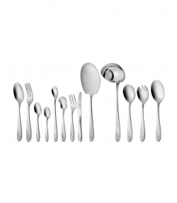 سرویس قاشق و چنگال 116 پارچه امپریال براق جعبه چوبی گردویی ناب استیل Nabsteel کد 1312