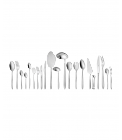 سرویس قاشق و چنگال 136 پارچه پالرمو براق جعبه چوبی پایه دار ناب استیل Nabsteel کد 1612