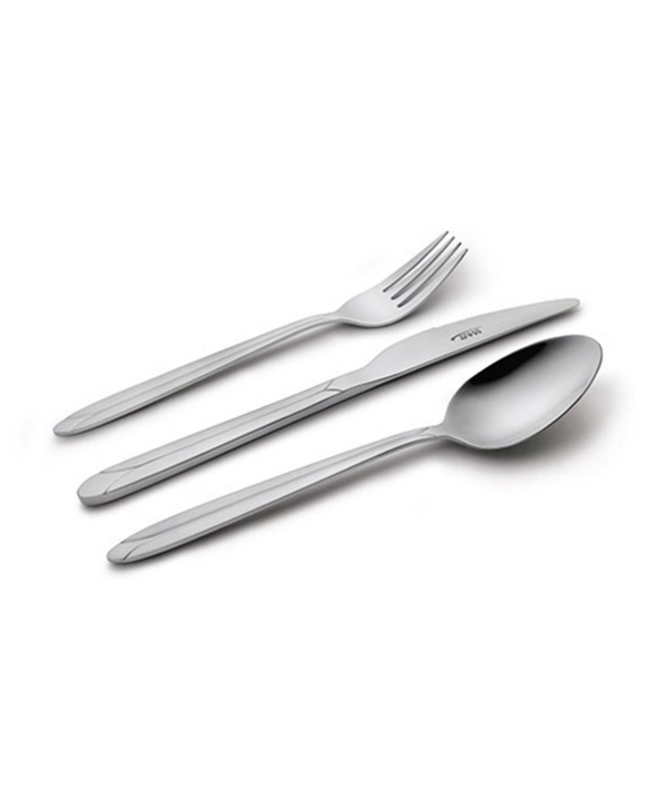 سرویس قاشق و چنگال 136 پارچه پالرمو براق جعبه چوبی پایه‌دار ناب استیل Nabsteel کد 1612