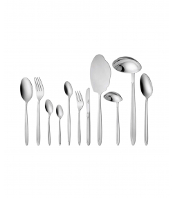 سرویس قاشق و چنگال 86 پارچه پالرمو براق جعبه چوبی مشکی ناب استیل Nabsteel کد 1612