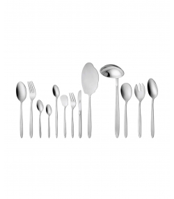 سرویس قاشق و چنگال 116 پارچه پالرمو براق جعبه چوبی سفید ناب استیل Nabsteel کد 1612