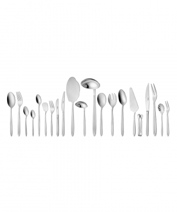 سرویس قاشق و چنگال 124 پارچه پالرمو براق جعبه چوبی ناب استیل Nabsteel کد 1612