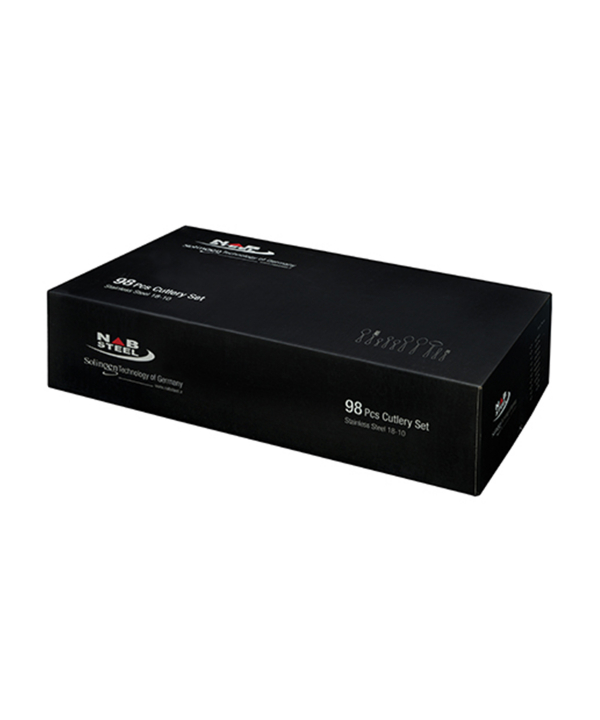 سرویس قاشق و چنگال 98 پارچه فلورانس مات جعبه کادویی ناب استیل Nabsteel کد 8812