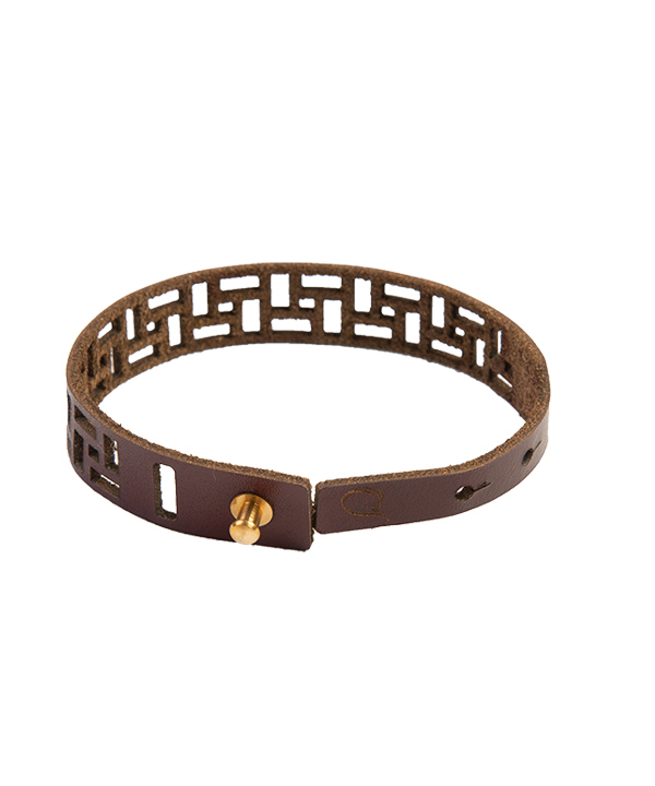 دستبند چرم طبیعی دایس Dice کد 003