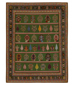 گلیم فرش شیراز ذوالانواریkilim carpet (shiraz)4058طیف سبز