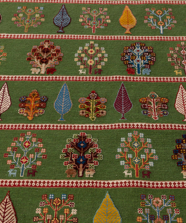 گلیم فرش شیراز ذوالانواریkilim carpet (shiraz)4058طیف سبز