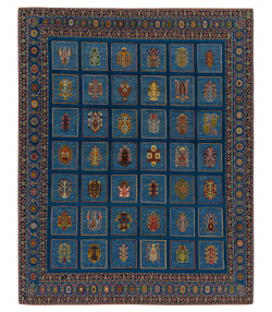 گلیم فرش شیراز ذوالانواریkilim carpet (shiraz)4084طیف آبی