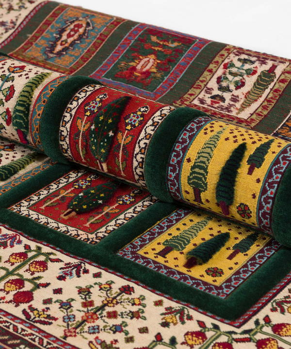 گلیم فرش مرینوس شیراز ذوالانواریkilim carpet merinos (shiraz)4063طیف سبز