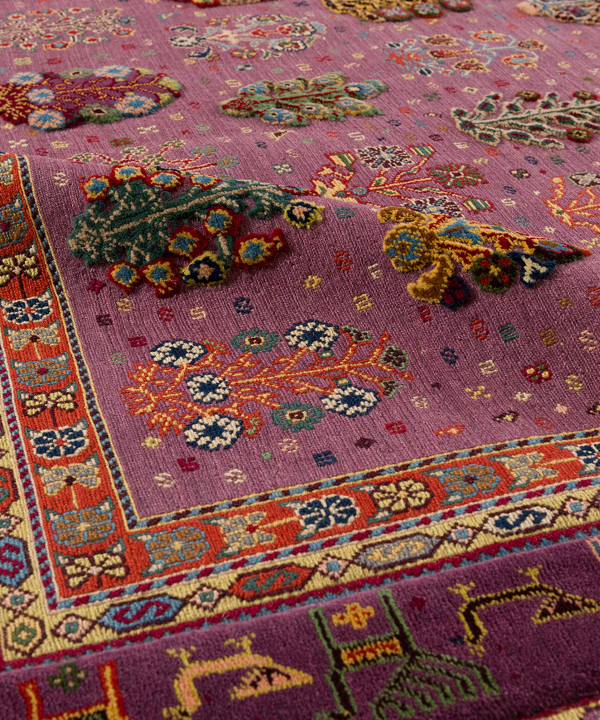 گلیم فر+ش شیراز ذوالانواریkilim carpet (shiraz)4059طیف بنفش