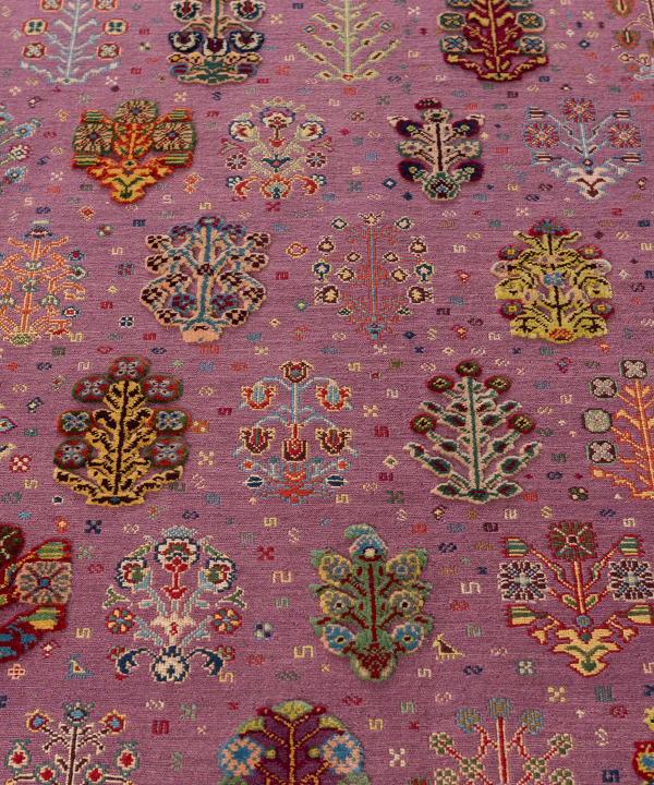 گلیم فر+ش شیراز ذوالانواریkilim carpet (shiraz)4059طیف بنفش