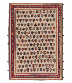 گلیم فرش شیراز خودرنگ سفید ذوالانواری 2995kilim carpet (shiraz)
