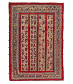 گلیم فرش شیراز قرمز ذوالانواری 2993kilim carpet (shiraz)