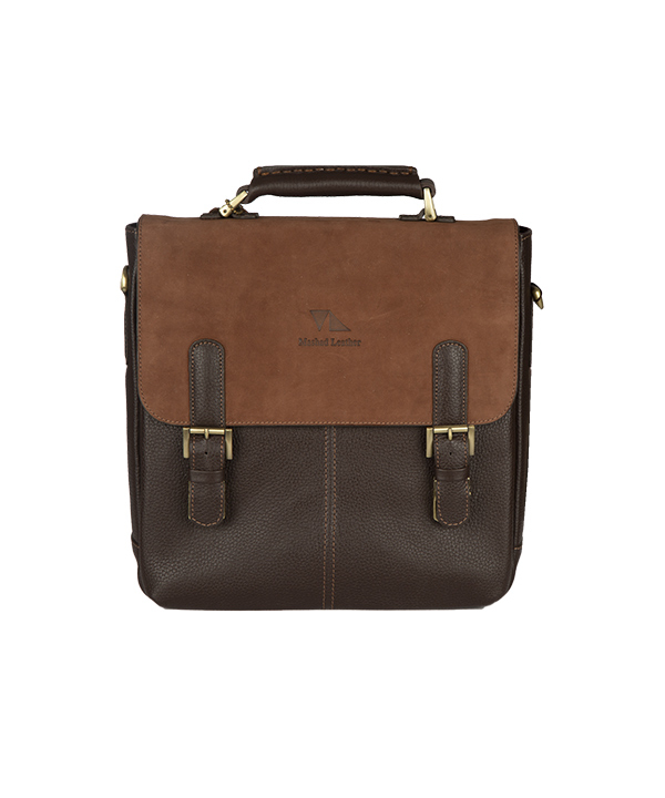 کیف اداری چرم طبیعی چرم مشهدMashad leather مدل A5550– قهوه ای
