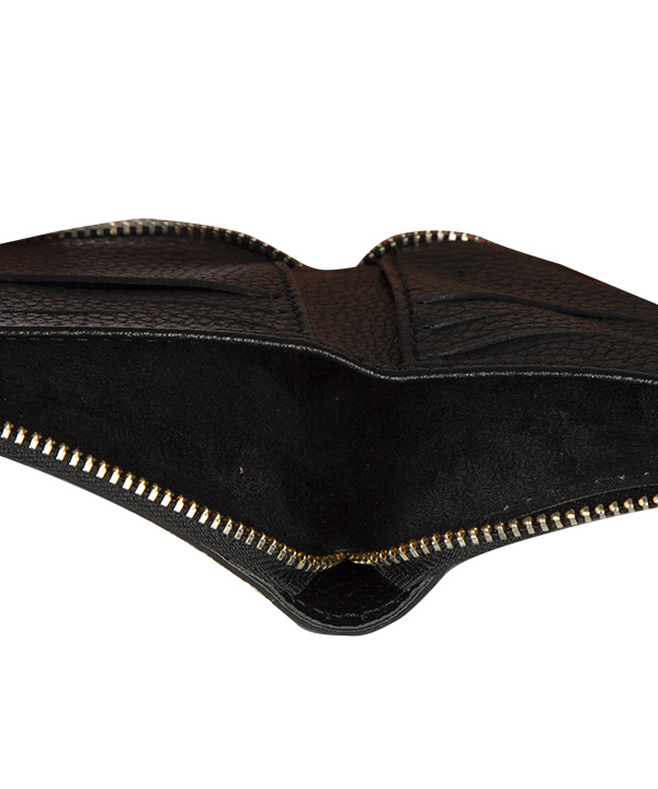 کیف پول زنانه مشکی چرم مشهد Mashhad Leather مدل D0599