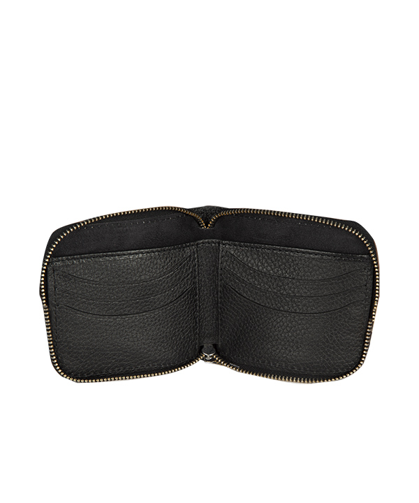 کیف پول زنانه مشکی چرم مشهد Mashhad Leather مدل D0599