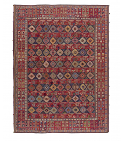 گلیم فرش شیرازقرمز3 ذوالانواری 3162kilim carpet (shiraz)