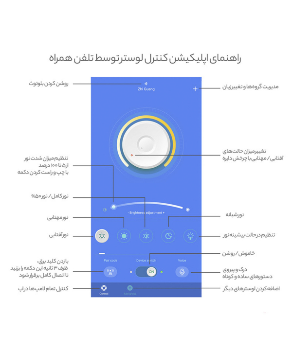 چراغ آویز چشمه نور کد AB6318/1H