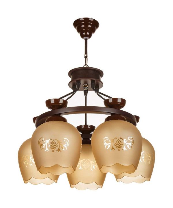 لوستر 5 شعله چشمه نور کد GA562/5-BR