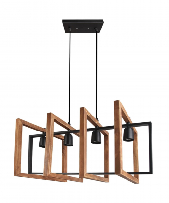 لوستر آویز چهار شعله چشمه نور کد CH151701