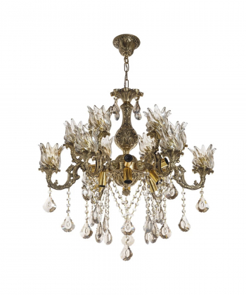 لوستر 24 شعله چشمه نور کد C2825/6+6