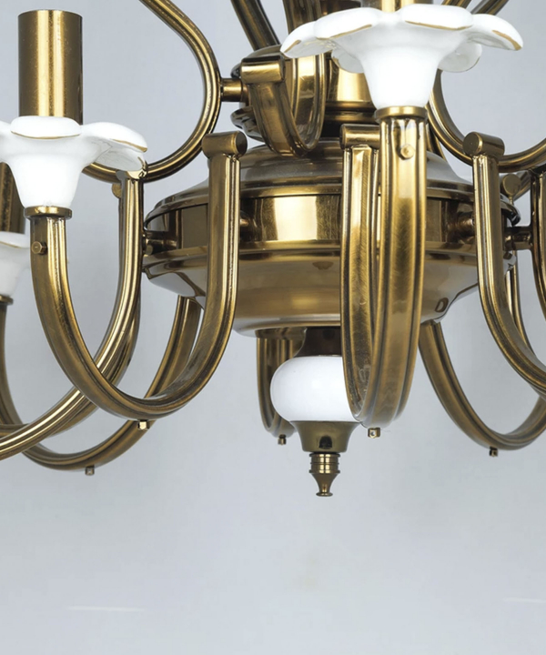 لوستر آویز ده شعله چشمه نور کد N2403/10