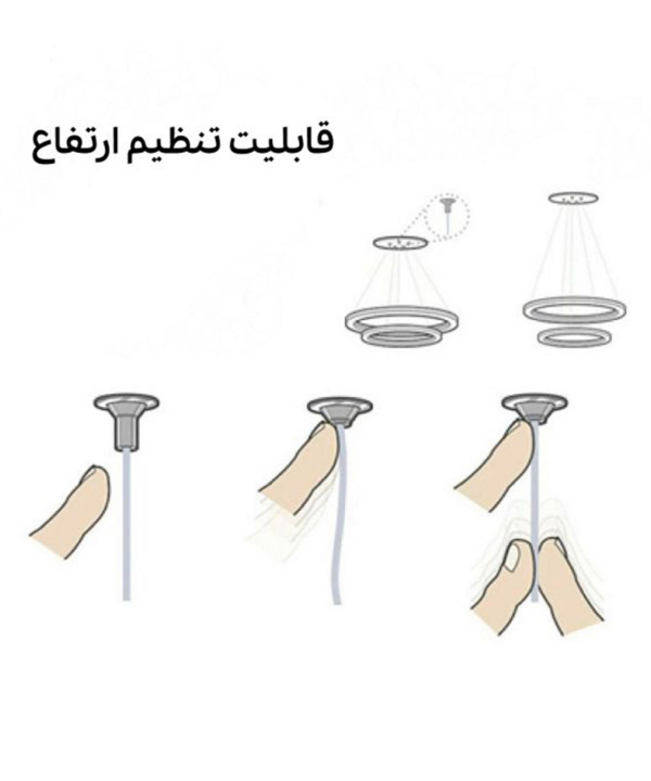 لوستر 36 شعله چشمه نور کد A1239/36-WT