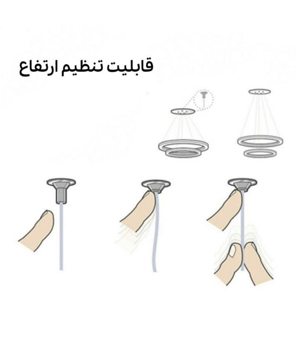 لوستر چشمه نور کد A1253/1-BK
