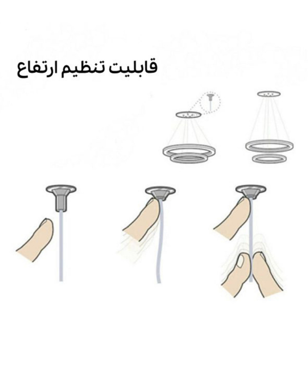 لوستر ده شعله چشمه نور کد A1249/10-WT