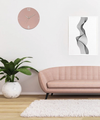 ساعت دیواری چشمه نور مدلHC8019صورتی