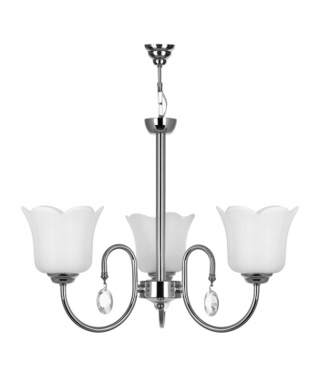 لوستر سه شعله چشمه نور کد AB856/3کروم