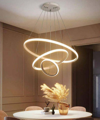 لوستر چشمه نور مدل مدرن سه حلقه کد A6345