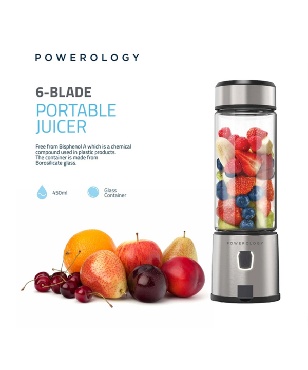 مخلوط کن 6 تیغه پاورولوژی مدل BLADE PORTABLE JUICER