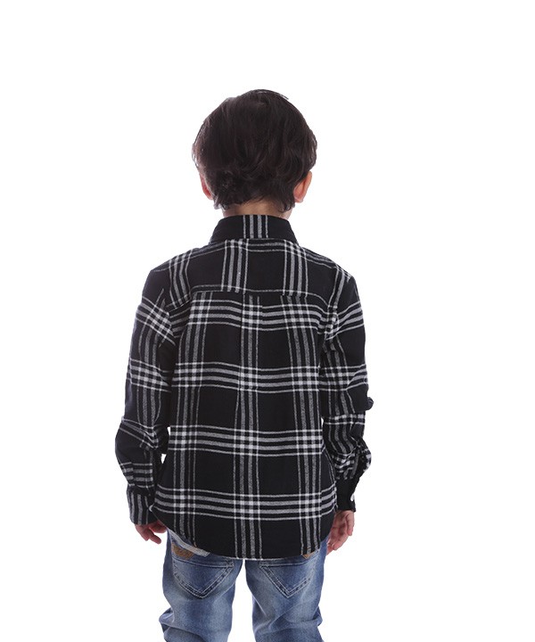پیراهن آستین بلند پسرانه چهار خونه جین وست Jeanswest