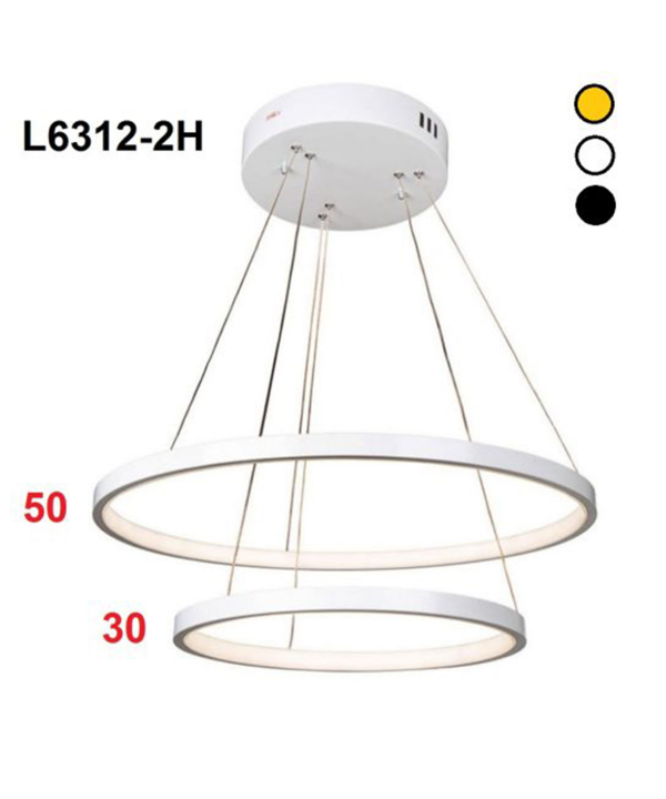 لوستر سقفی چشمه نور مدل مدرن کد L6312/2H